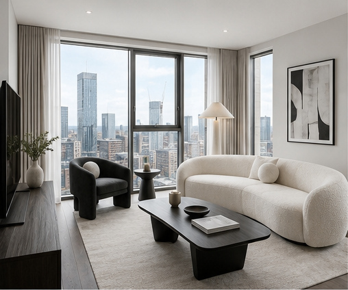 Salford Quays Waterside — light-filled living space